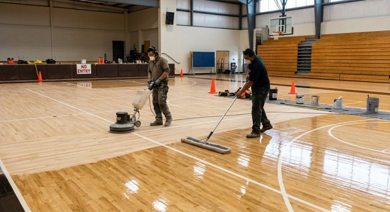 Gym Floor Reglazing Service